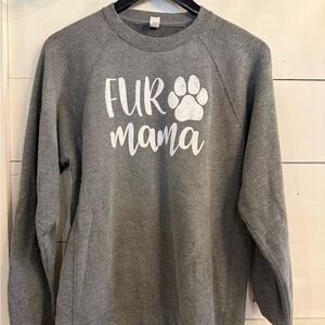 Gray 'Fur Mama' Sweatshirt